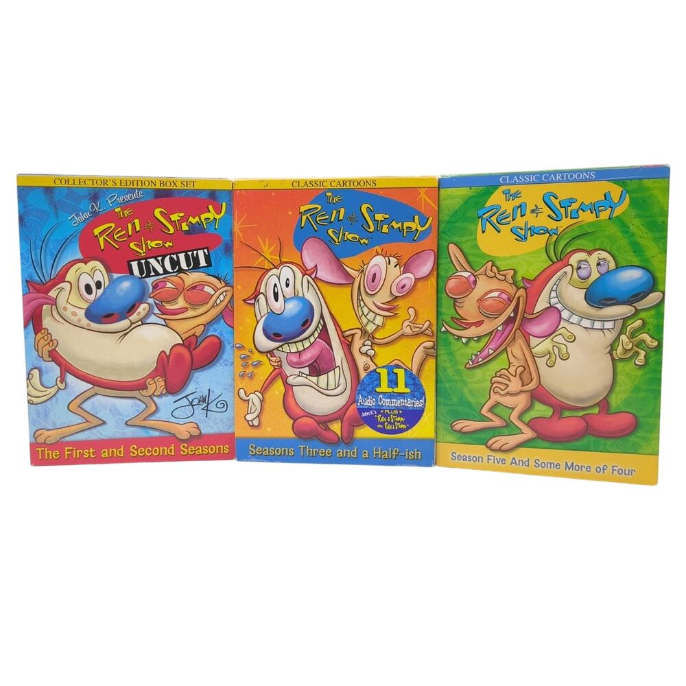 The Ren & Stimpy Show DVD Lot Seasons 1-5 Uncut Collector's Edition Classic